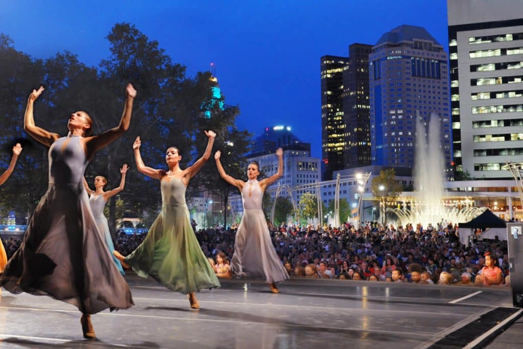 Ballet Met performs at Bicentennial Park, Columbus, OH